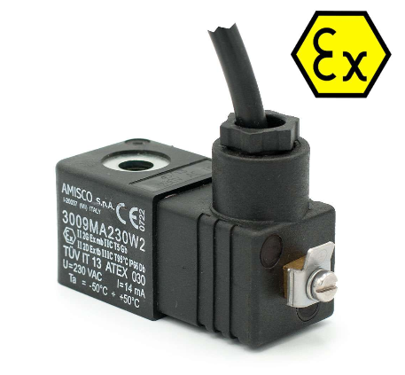 30mm Coil System ATEX Ex m 230V AC 1.5mt cable FES3009MA230W201